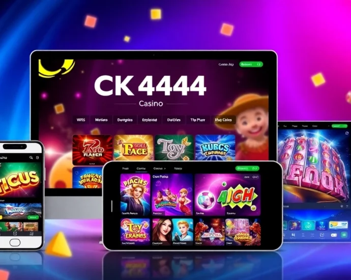 Screenshot of the ck4444 com app featuring popular slots and live casino games for Bangladeshi players, emphasizing seamless mobile access.